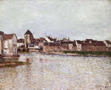 Картина Bridge at Moret-sur-Loing, Альфред Сислей